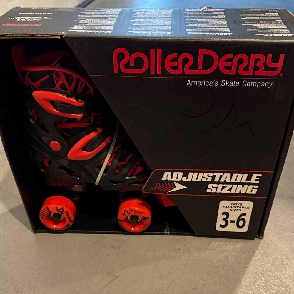 Roller Derby Kids Adjustable Red Skates